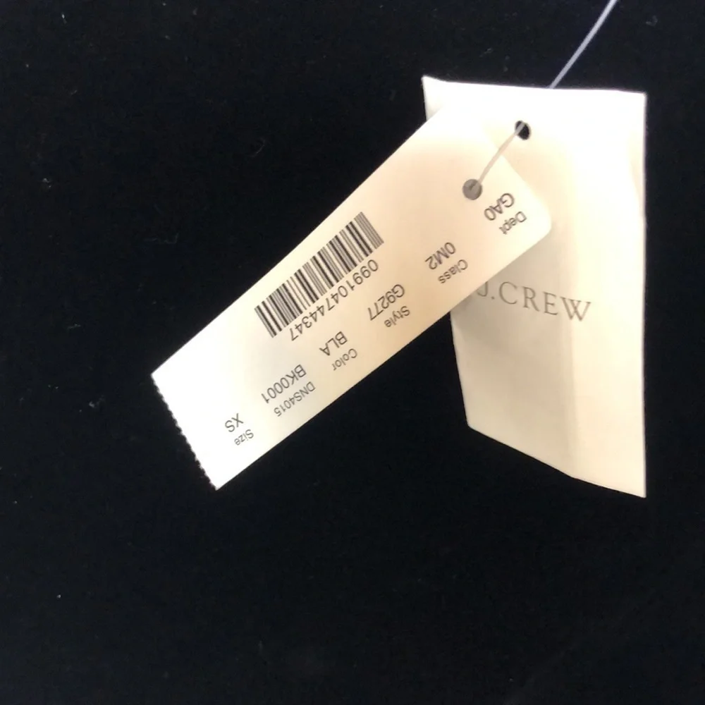 J. Crew Black Velvet Tank XS